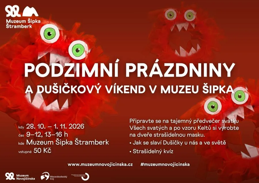 Plakát: Podzimní prázdniny a dušičkový víkend v muzeu Šipka